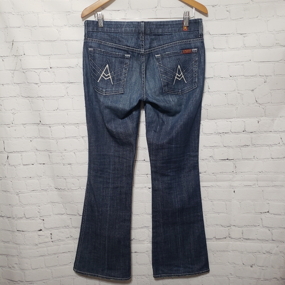 7FAM Sz 28 Vintage "A" Pocket Boot Cut Jeans - Picture 9 of 16